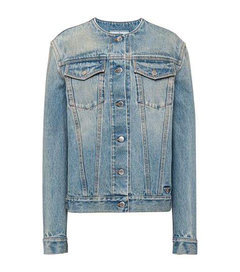 prada jeans jacket women's|prada denim jacket.